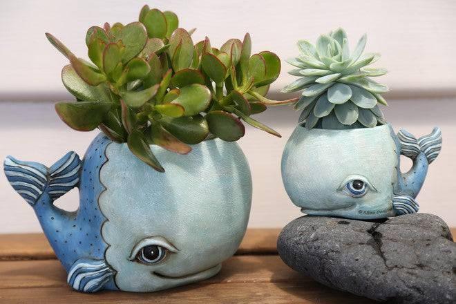 Whale Funky Pot Planter Large - The Renmy Store Homewares & Gifts 