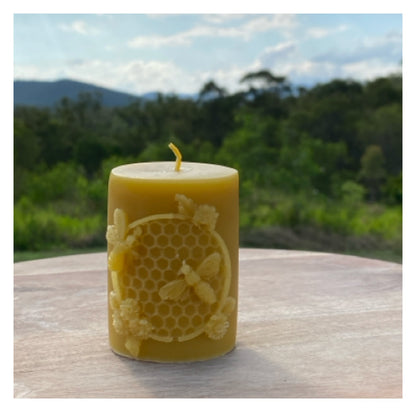 Pure Beeswax Candle Set of 4 Aussie Handmade