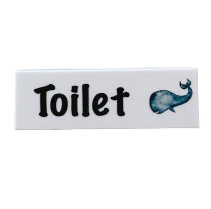 Whale Toilet Laundry Bathroom Door Sign - The Renmy Store Homewares & Gifts 