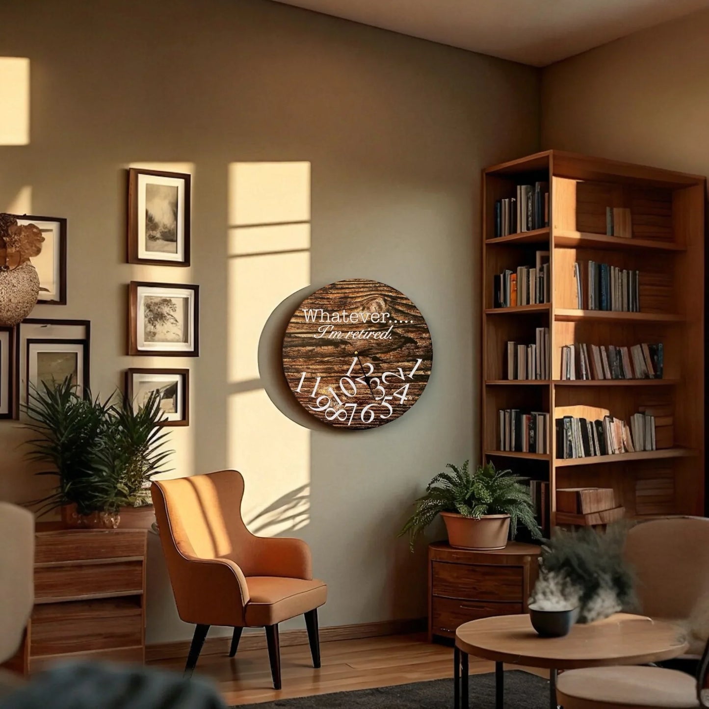 Clock Wall Whatever I'm Retired 30cm or 60cm  Aussie Made