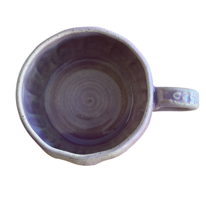 Handmade Seashells Starfish Purple Ceramic Mug | Aussie Made Wolf and Clay Coastal Gift