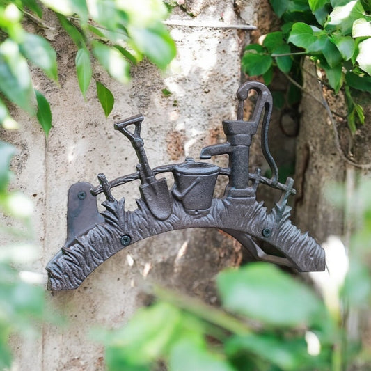 Hose Wall Holder Cast Iron Vintage Garden