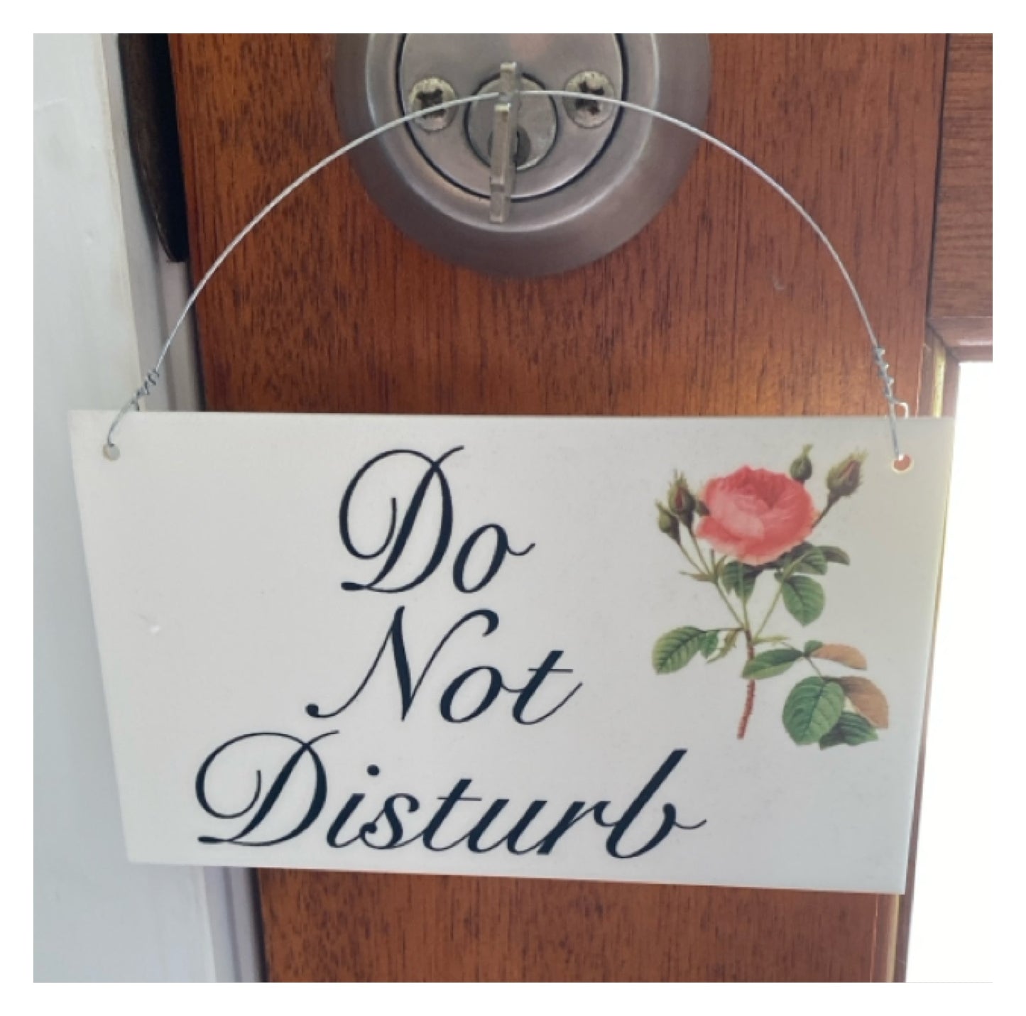 Do Not Disturb Vintage Rose Sign - The Renmy Store Homewares & Gifts 