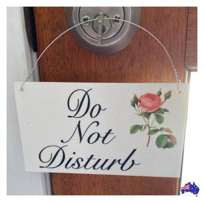 Do Not Disturb Vintage Rose Sign - The Renmy Store Homewares & Gifts 