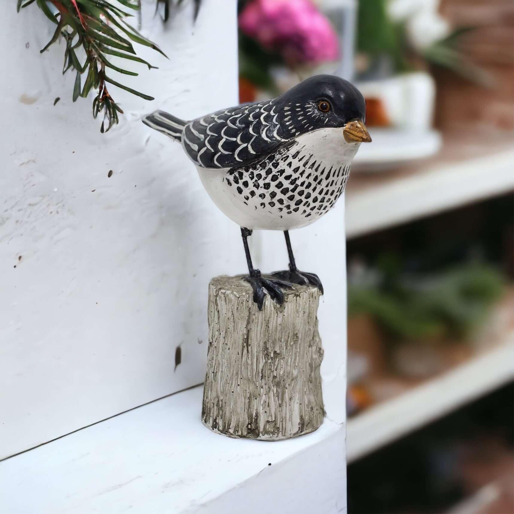 Bird Natural Black White Ornament - The Renmy Store Homewares & Gifts 