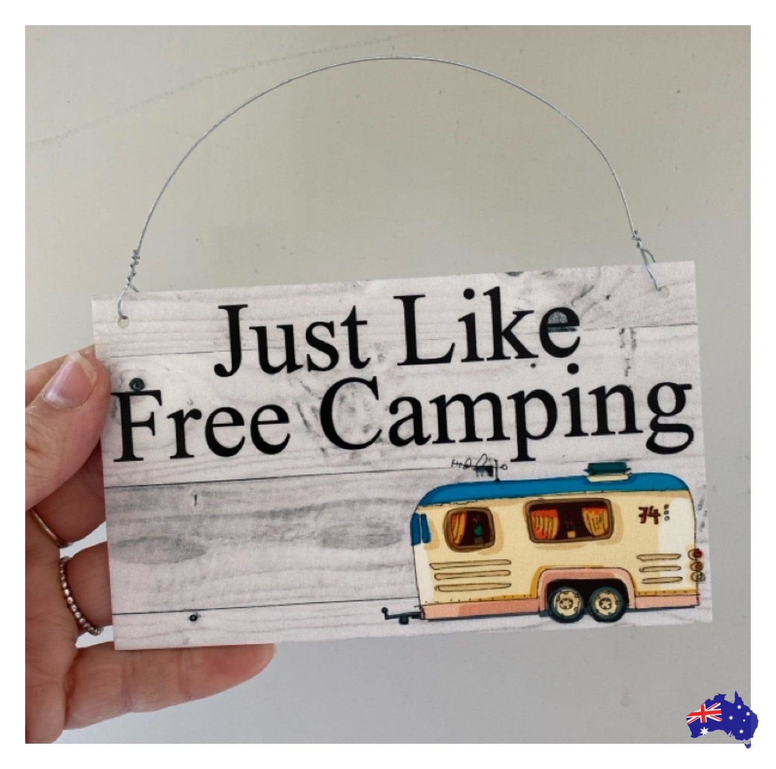 Caravan Vintage Retro Personalised Custom Camp Sign - The Renmy Store Homewares & Gifts 