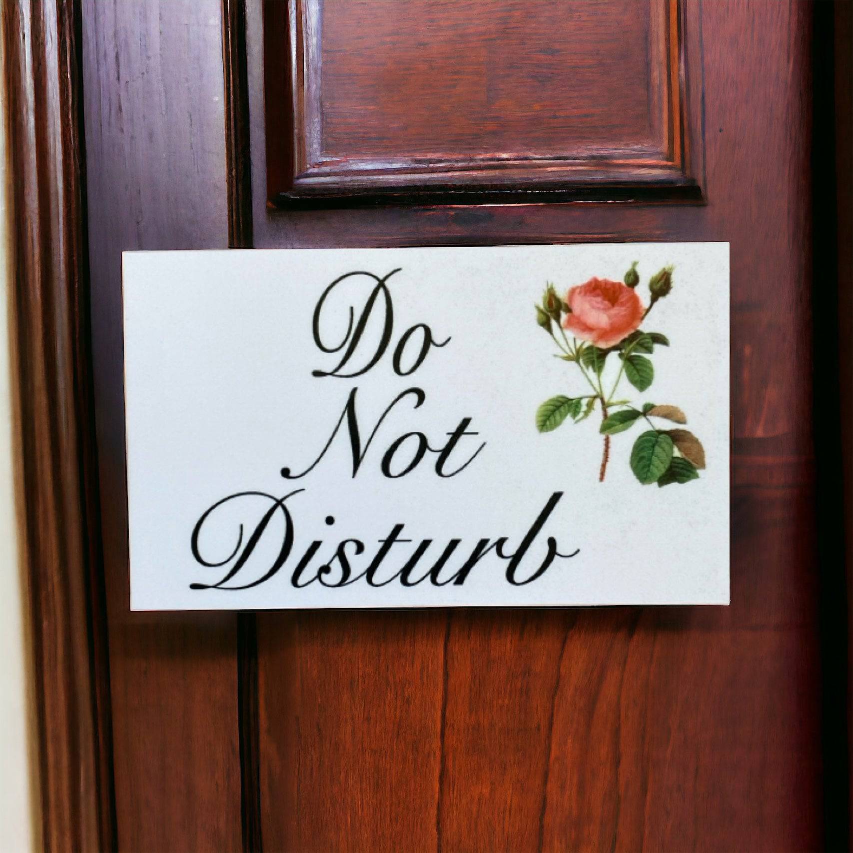 Do Not Disturb Vintage Rose Sign - The Renmy Store Homewares & Gifts 