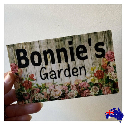 Floral Garden Rose Personalised Custom Sign - The Renmy Store Homewares & Gifts 