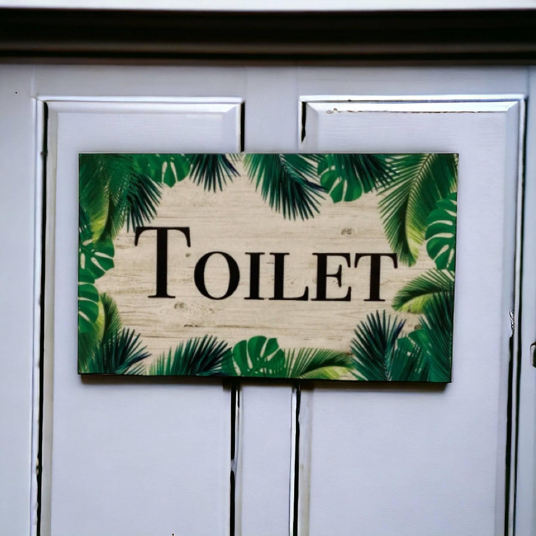 Tropical Door Room Sign Toilet Laundry Bathroom Beach House - The Renmy Store Homewares & Gifts 