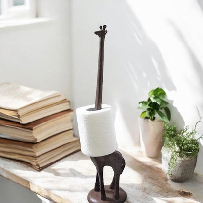 Paper Towel Holder Cast Iron Giraffe