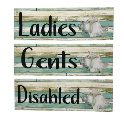 Ladies Gents Disabled Toilet Door Beach Sign - The Renmy Store Homewares & Gifts 