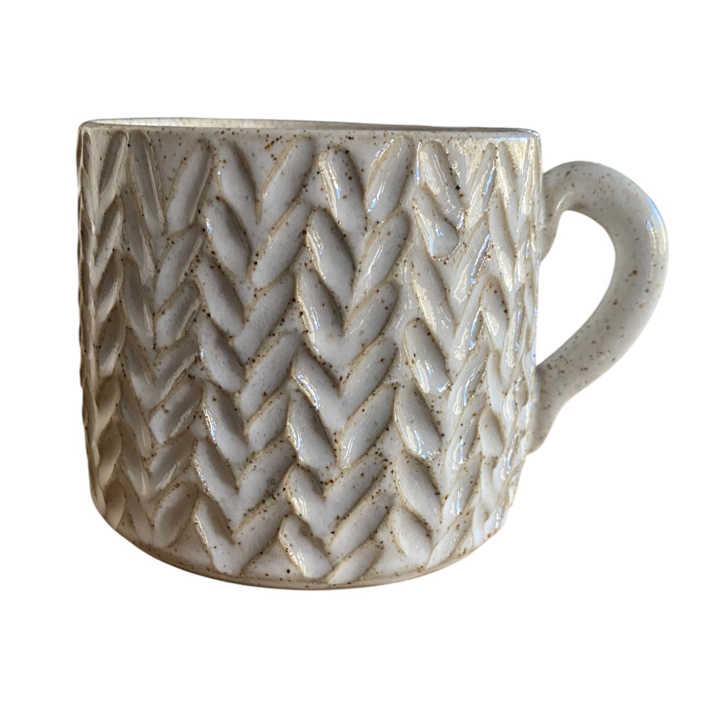 Handmade Hearts Texture Ceramic Mug | Aussie Made Wolf and Clay | Romantic Cosy Gift
