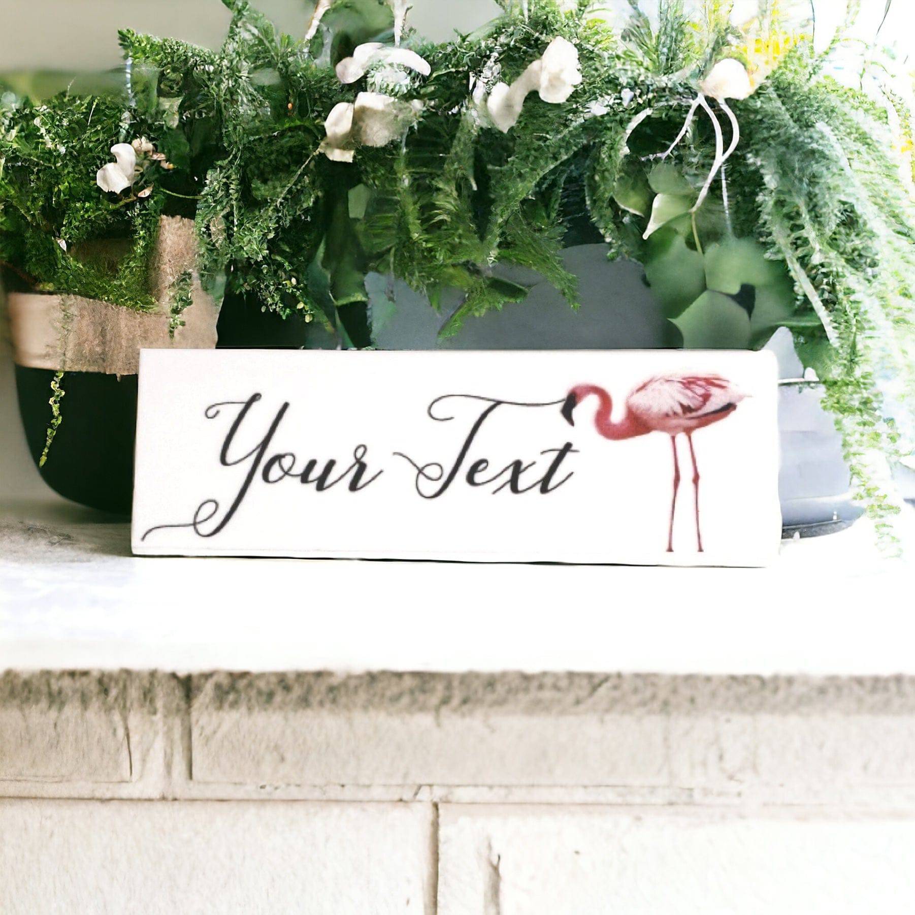 Flamingo Custom Personalised Sign - The Renmy Store Homewares & Gifts 