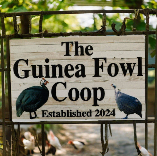 Guinea Fowl Coop House Rustic Sign - The Renmy Store Homewares & Gifts 