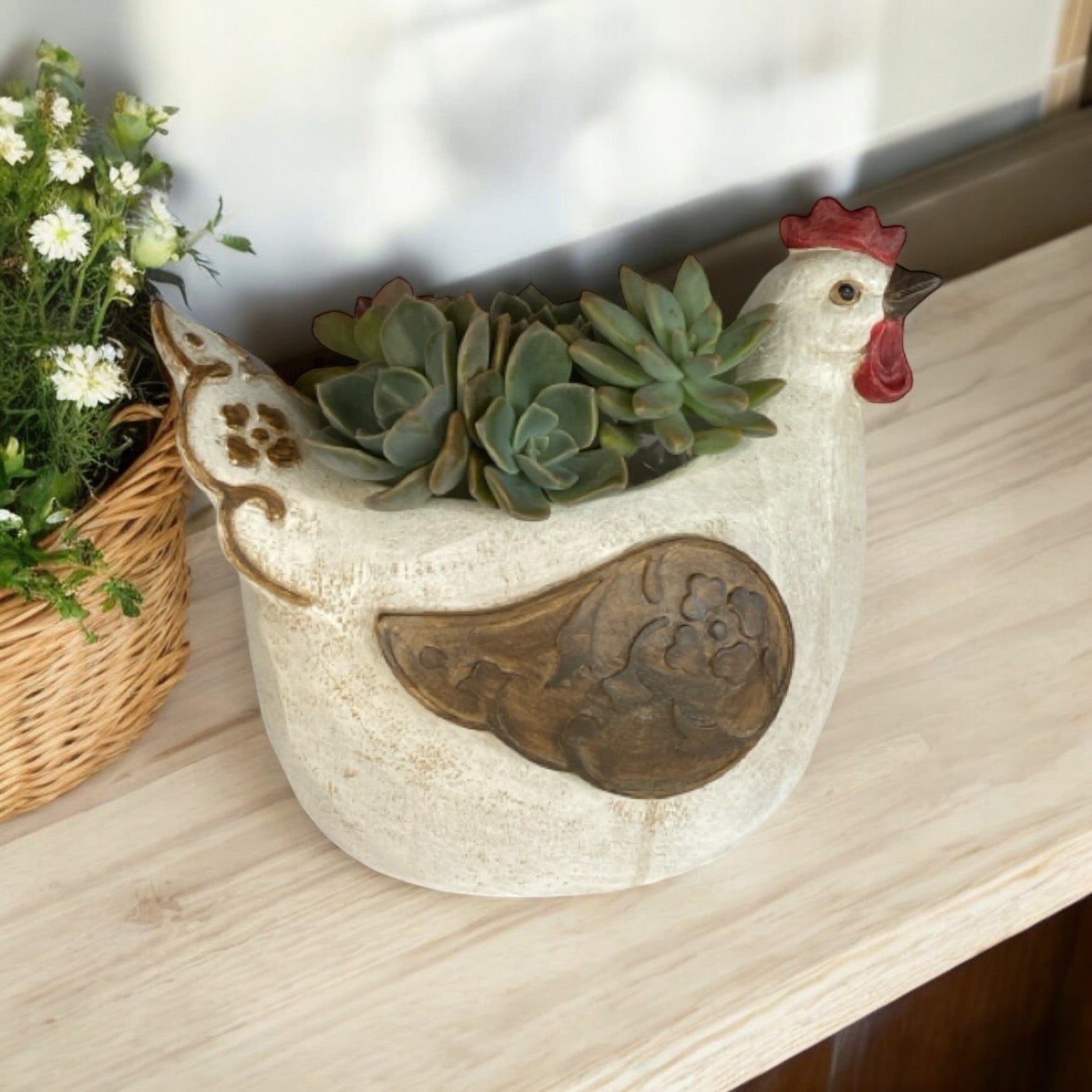 Chicken Hen Chook Plant Pot - The Renmy Store Homewares & Gifts 