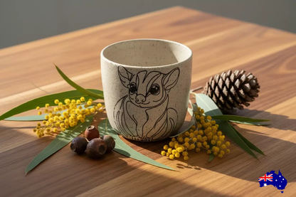 Handmade Possum Ceramic Mug Cup | Aussie Made Wolf and Clay Wildlife Gift