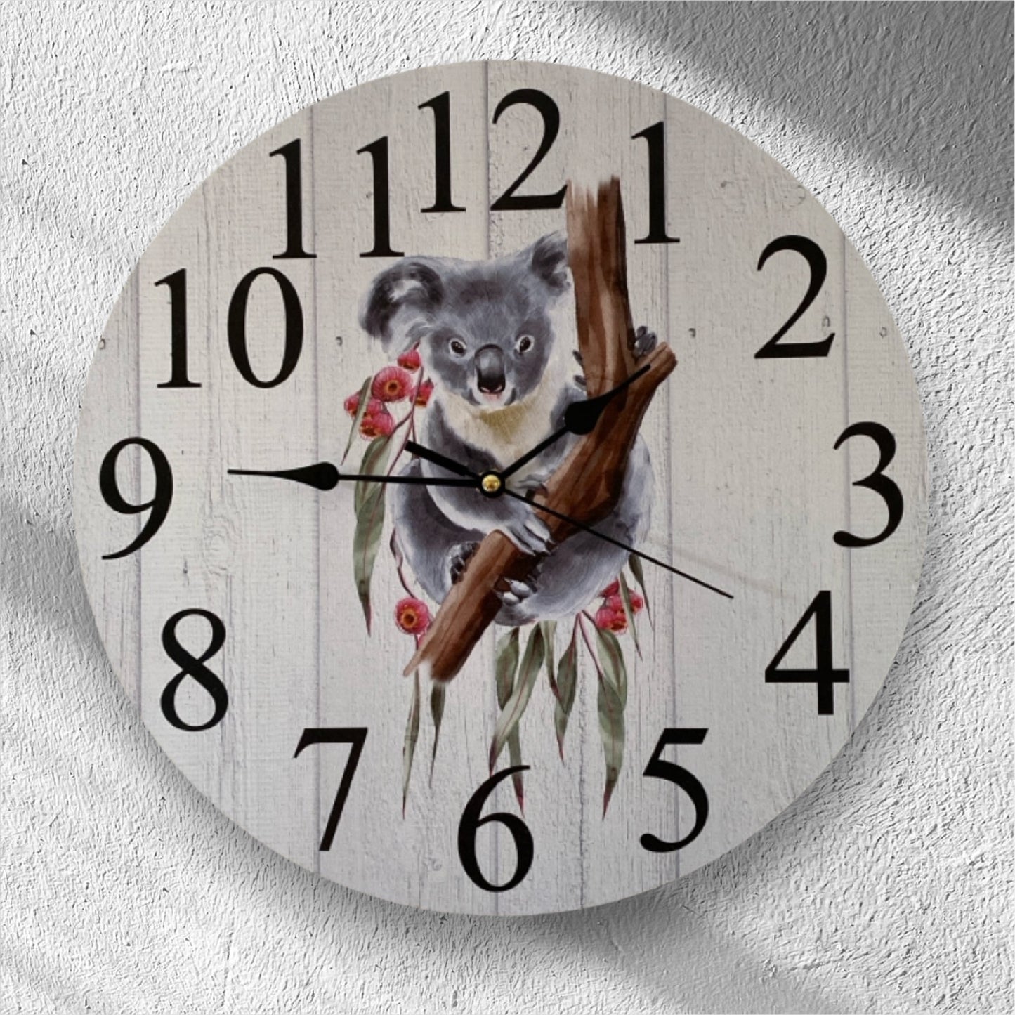 Clock Wall Wooden Koala Aussie Made