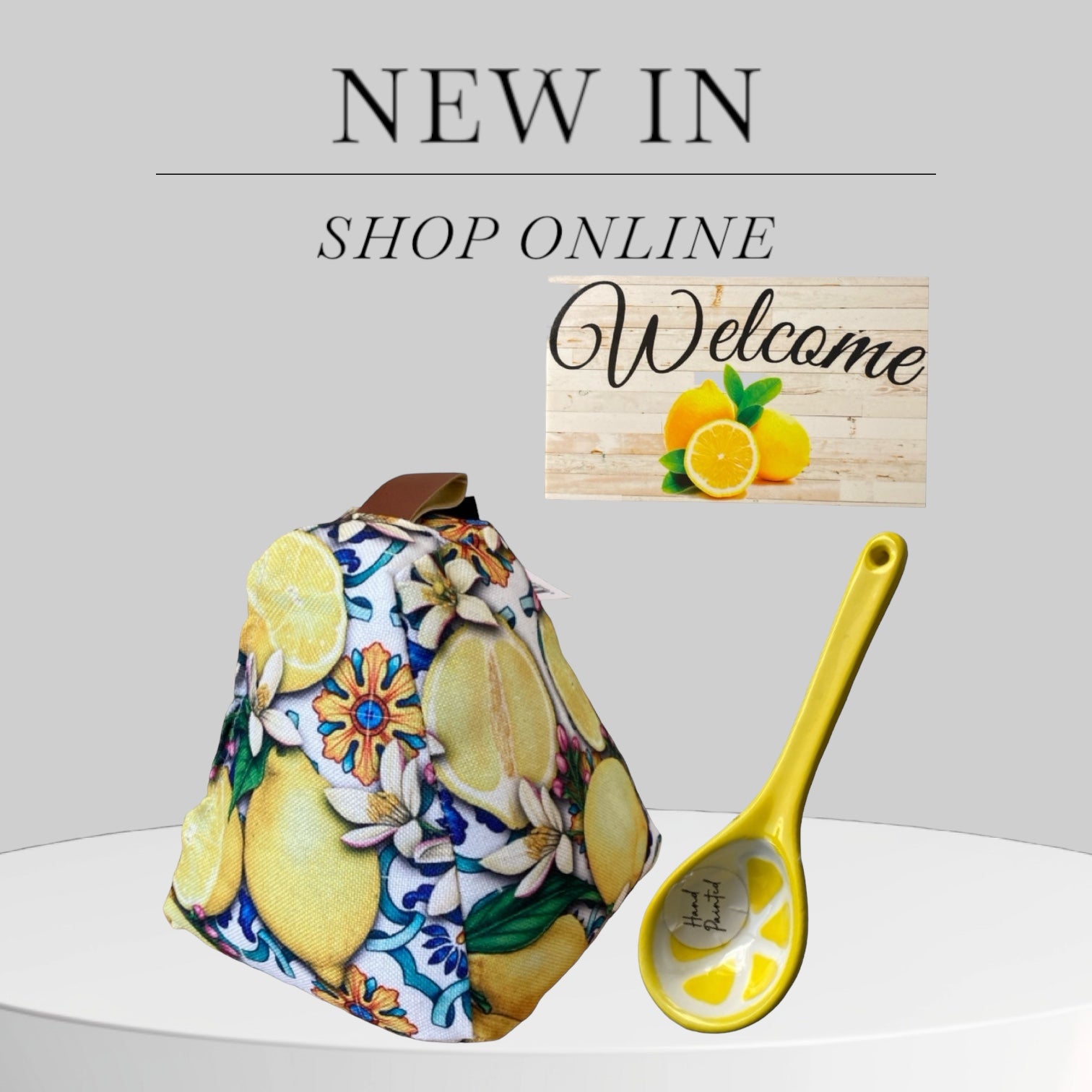 Lemon Door Stop Welcome Sign and Spoon Gift Set - The Renmy Store Homewares & Gifts 