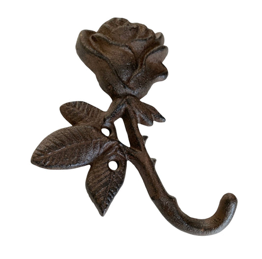 Hook Rose Flower Vintage Cast Iron