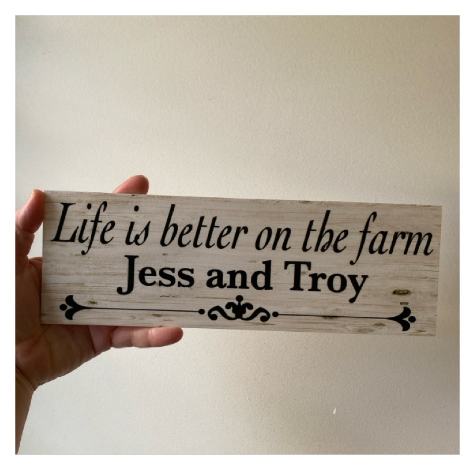 Life Is Better On The Farm Custom Personalised Sign - The Renmy Store Homewares & Gifts 