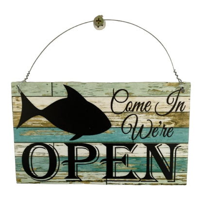 Open Closed Fish Chip Tackle Shop Hanging Sign - The Renmy Store Homewares & Gifts 