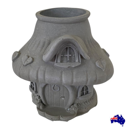 Planter Pot Vase Mushroom House Aussie Handmade Concrete
