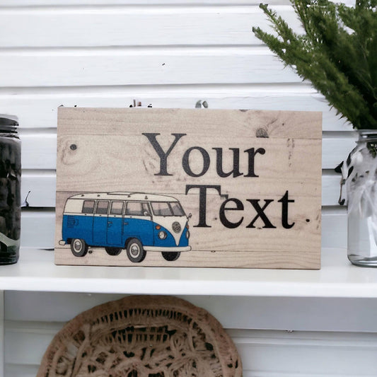 Kombi Blue Custom Personalised Sign - The Renmy Store Homewares & Gifts 