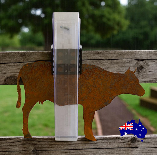 Rain Gauge Stake Wall Cow Country Farmhouse