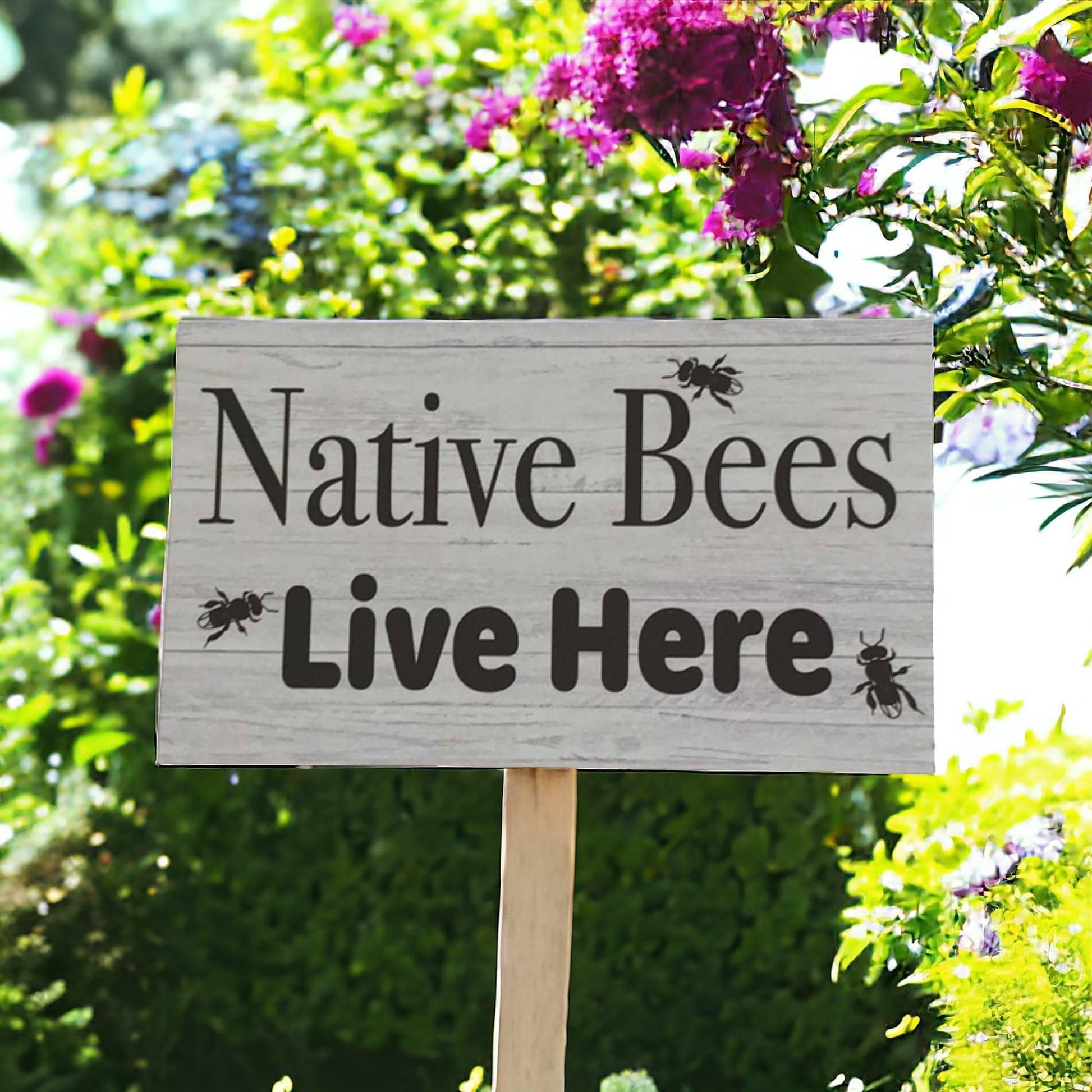 Native Bees Live Here Sign - The Renmy Store Homewares & Gifts 