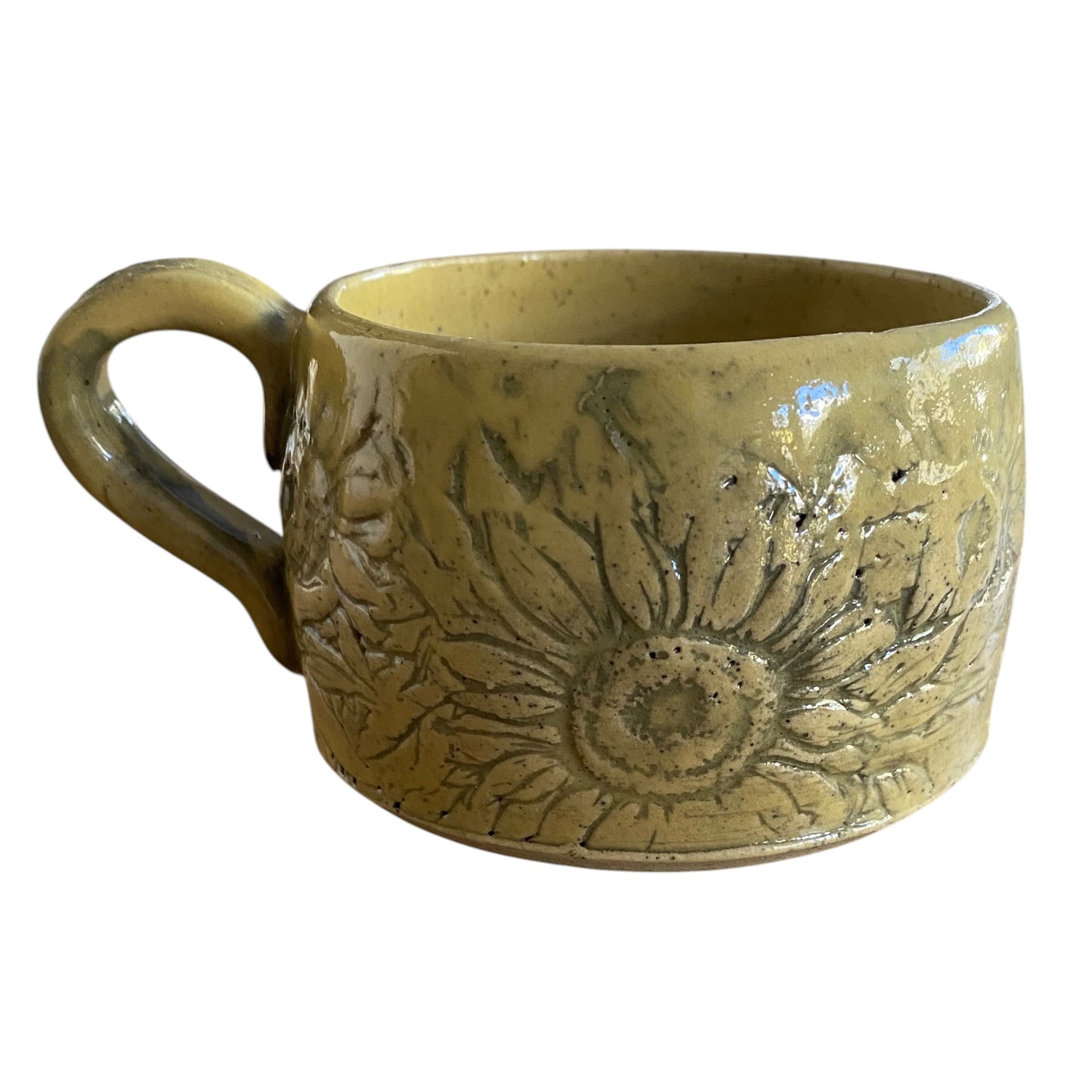 Handmade Sunflower Ceramic Mug | Aussie Made Wolf and Clay Farmhouse Gift