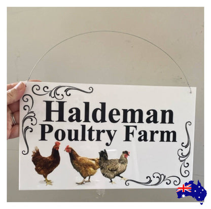 Chicken Hen Coop Your Text Custom Wording Sign - The Renmy Store Homewares & Gifts 