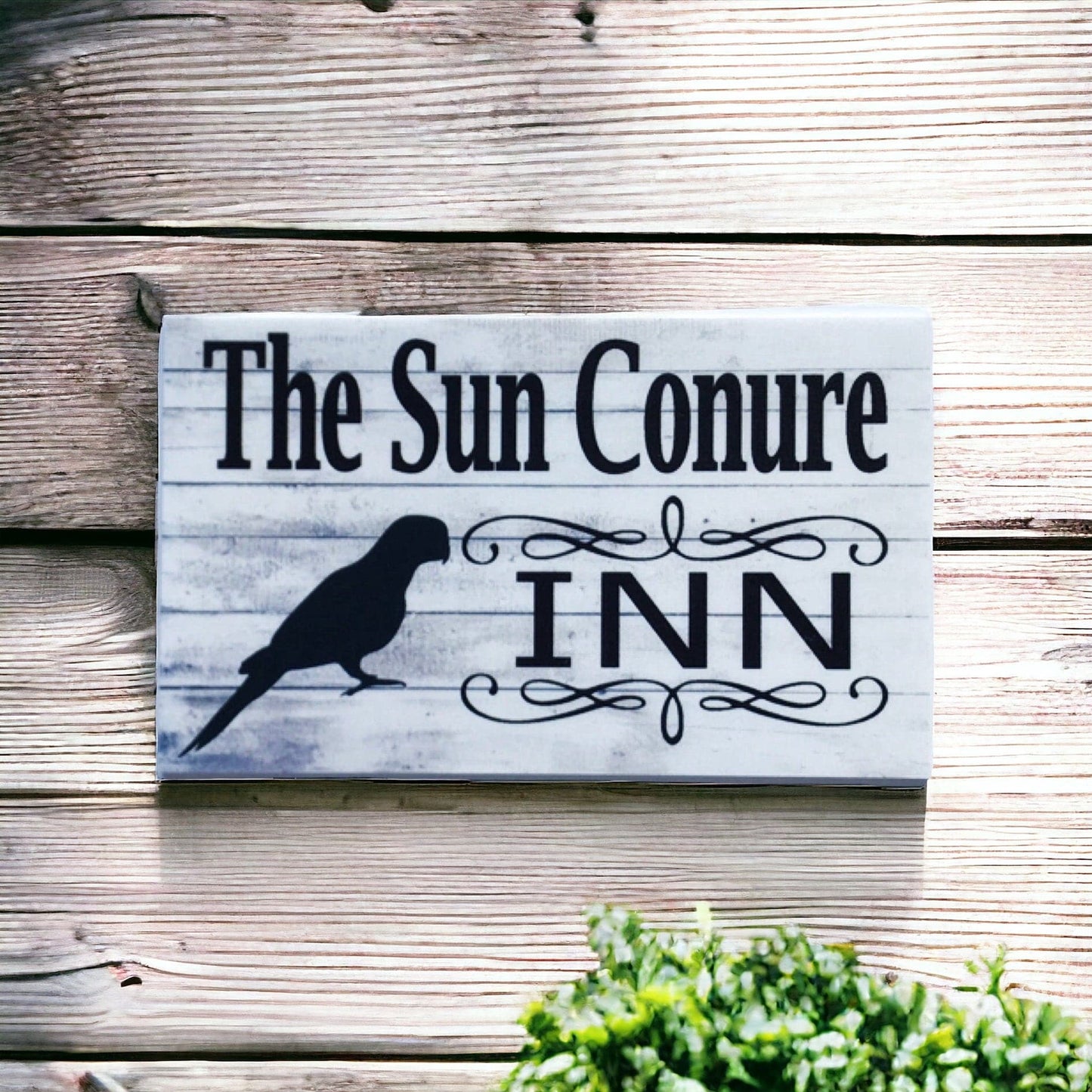 Sun Conure Bird Inn Bird Sign - The Renmy Store Homewares & Gifts 