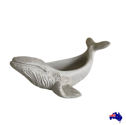 Planter Pot Whale Coastal Aussie Handmade Concrete