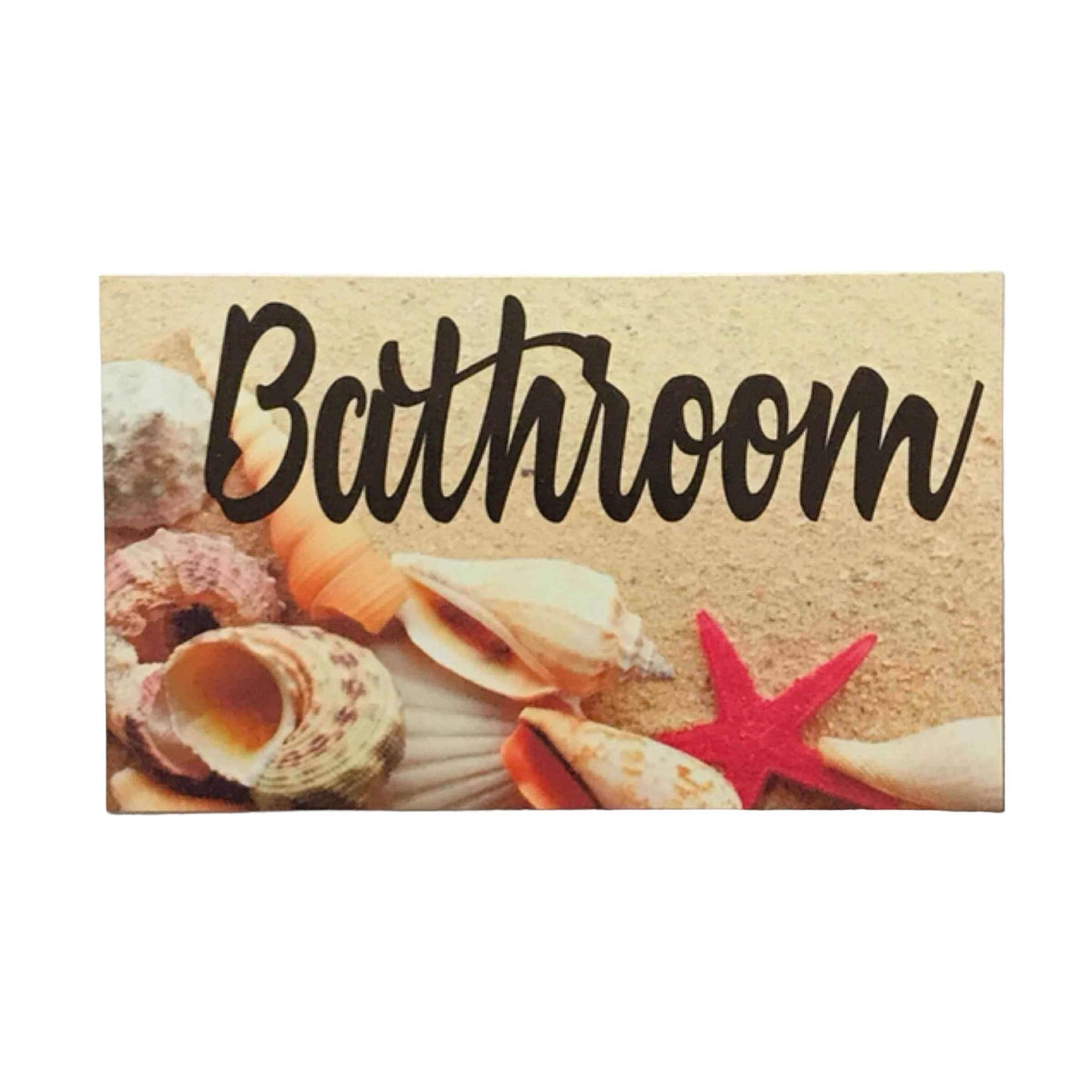 Beach Shells Starfish Toilet Laundry Bathroom Sign - The Renmy Store Homewares & Gifts 