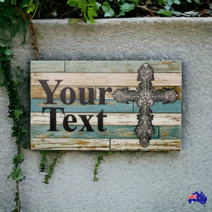 Cross Memorial Custom Personalised Sign - The Renmy Store Homewares & Gifts 