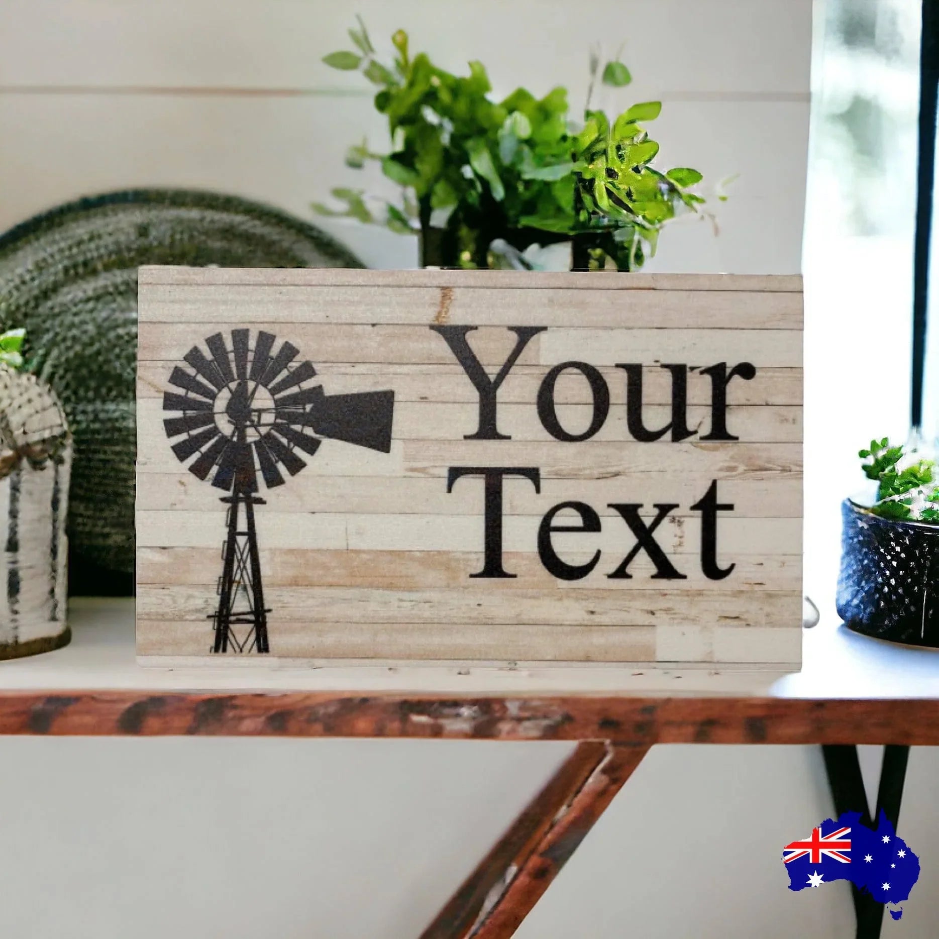 Custom Country Sign Windmill Country Custom Persoanlised Sign – The Renmy Store Homewares ...