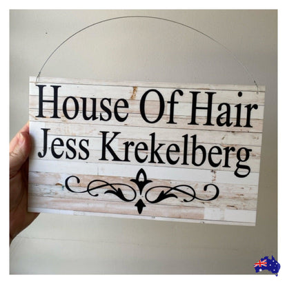 Custom Personalised White Wash Scroll Sign - The Renmy Store Homewares & Gifts 