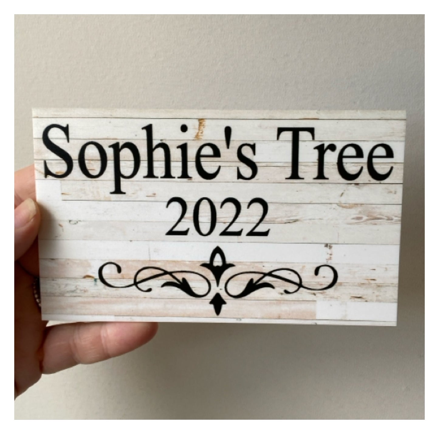Custom Personalised White Wash Scroll Sign - The Renmy Store Homewares & Gifts 