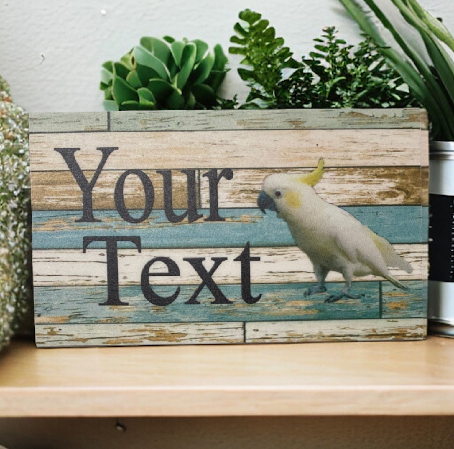 Cockatoo Bird Custom Personalised Sign - The Renmy Store Homewares & Gifts 