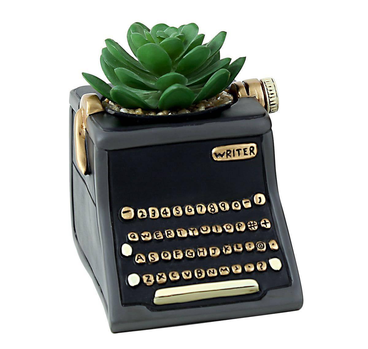 Writer Black Funky Pot Plant Small - The Renmy Store Homewares & Gifts 