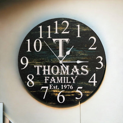 Clock Wall Family Custom Personalised Aussie Made - The Renmy Store Homewares & Gifts 