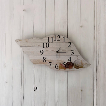 Clock Wall Shell Coastal Beach Aussie Made - The Renmy Store Homewares & Gifts 