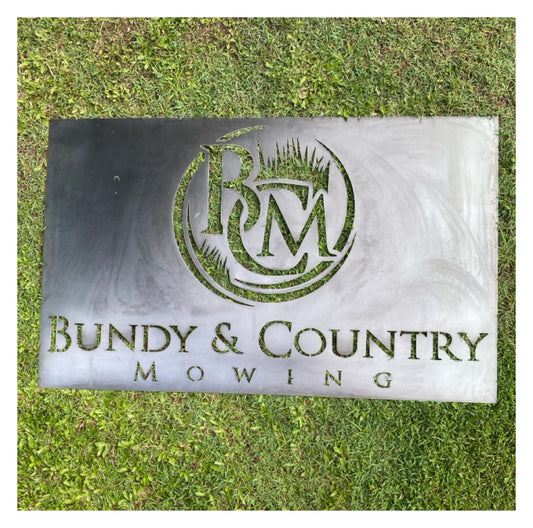 Business Logo Company Shop Custom Rusty Cor10 Steel Metal Sign