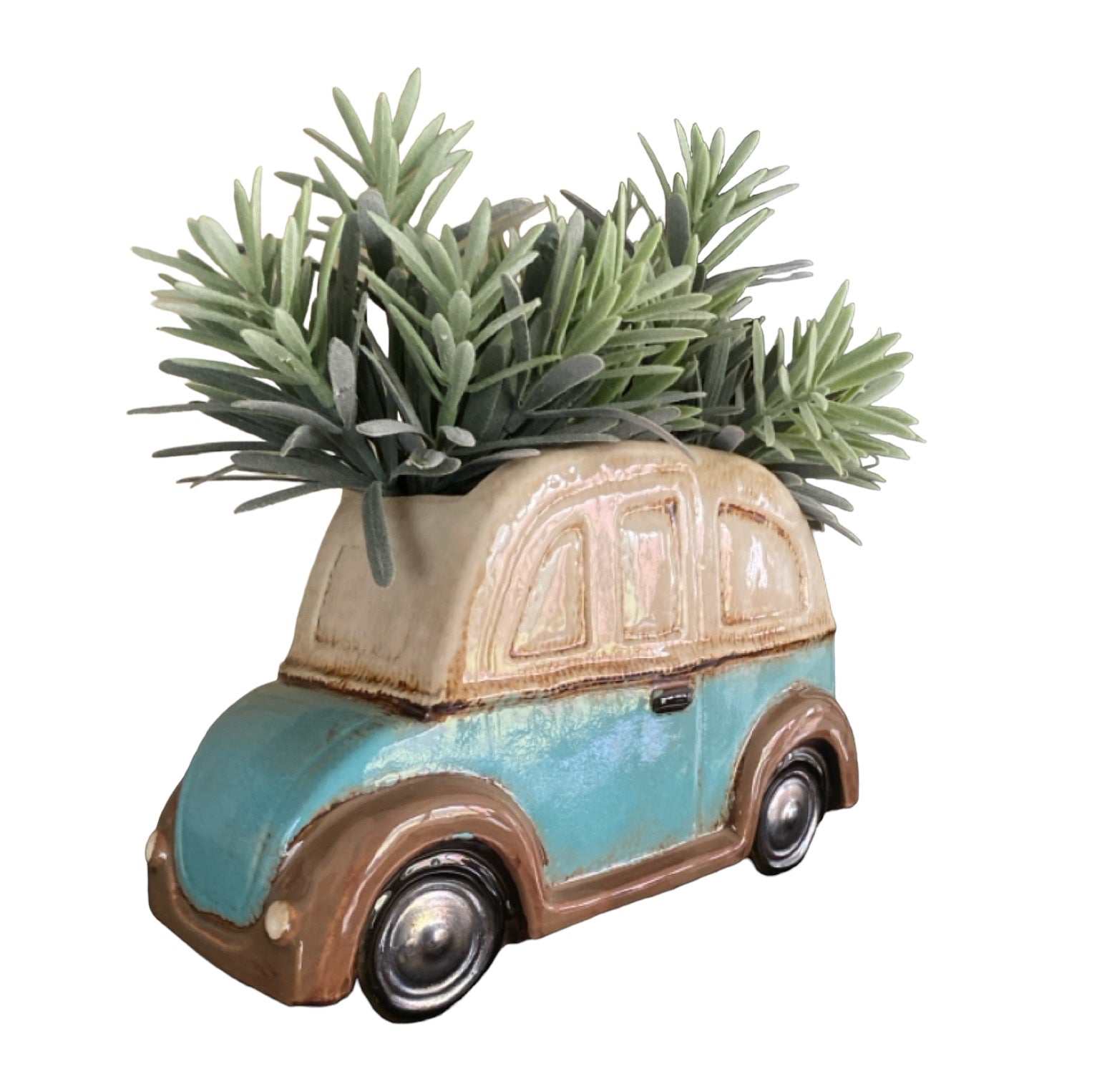 Beetle VW Funky Pot Plant Planter Blue - The Renmy Store Homewares & Gifts 