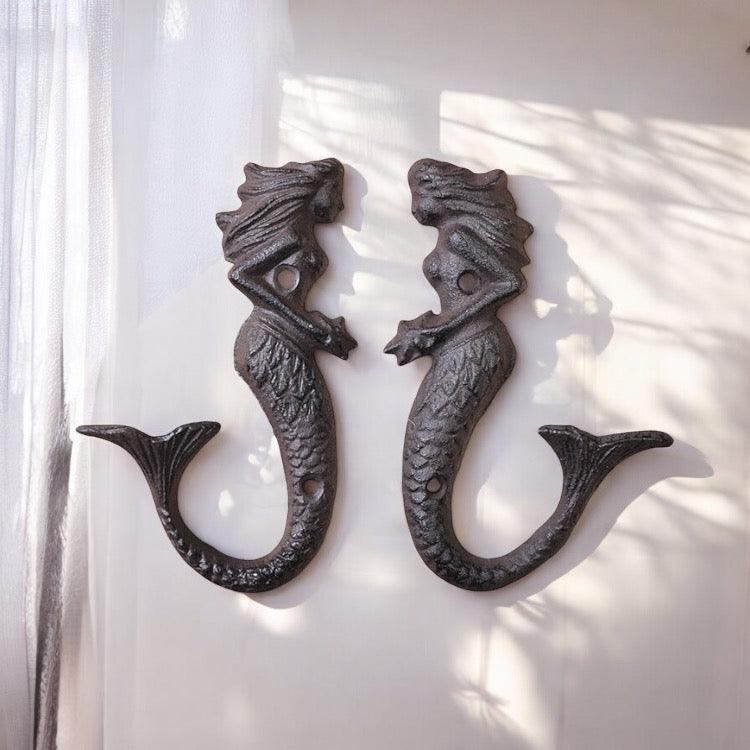 Hook Mermaid Cast Iron Set of 2 - The Renmy Store Homewares & Gifts 