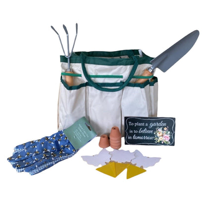 Garden Tool Bag Pot Sign Gloves Gardener Gift Set - The Renmy Store Homewares & Gifts 