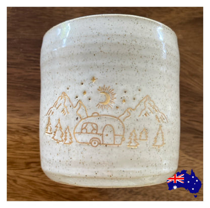 Mug Cup Camping Caravan Pottery Ceramic Aussie Made