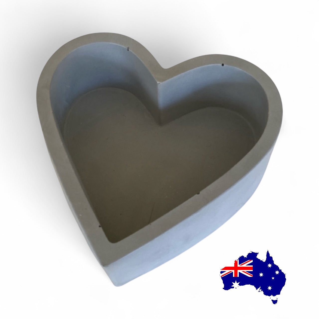 Planter Pot Love Heart Aussie Handmade Concrete