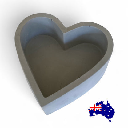 Planter Pot Love Heart Aussie Handmade Concrete
