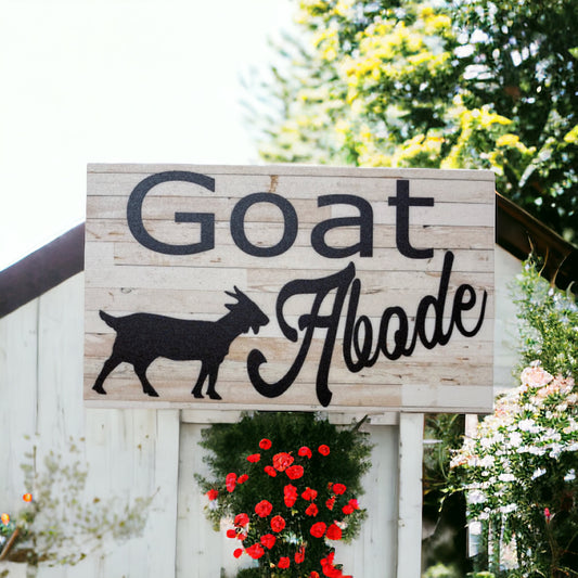 Goat Abode House Sign - The Renmy Store Homewares & Gifts 